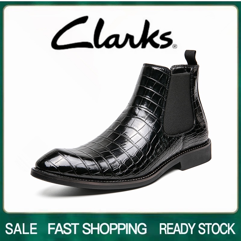 Clarks รองเท้าสําหรับชาย clarks ผู้ชายรองเท้าข้อเท้ารองเท้า High Cut รองเท้าหนังรองเท้าสําหรับชายรอง