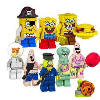 ของเล่นตัวต่อฟิกเกอร์ การ์ตูน Sponge Partrick Star Sandy Cheeks Squirrel Squarepants Seastar ขนาดเล็ก ของขวัญ สําหรับเด็ก