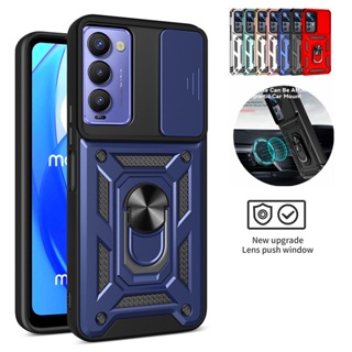 For Tecno Spark 6 9 8 Pro 8C Go 2022 Shockproof Armor Case Slide Camera Cover Magnetic Kickstand Car Mount Holder Casing For Tecno Pova 2 3 4 Por Neo 2