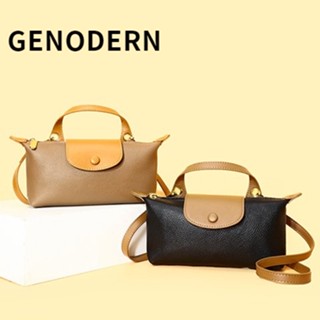 GENODERN Sewing Line Womens Bag Crossbody Bag Cowhide Zipper