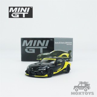 โมเดลรถยนต์ สีดําด้าน MINI GT 1:64 Toyota GR Supra LB-Works