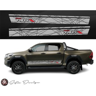 X2 สติกเกอร์ติดประตูด้านข้าง Toyota HILUX (ซ้ายและขวา)