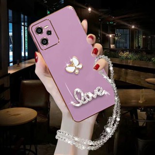 เคส Realme C35 9I C21Y C25Y C12 8 Pro C17 7I C15 C11 2020 C20 เคสโทรศัพท์มือถือ พร้อมสร้อยคอ สร้อยข้อมือ ลายผีเสื้อ ขนาดเล็ก สําหรับ