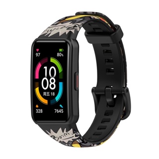 สายนาฬิกาข้อมือซิลิโคน พิมพ์ลายการ์ตูนน่ารัก สําหรับ Redmi Smart band 2 Amazfit band 7