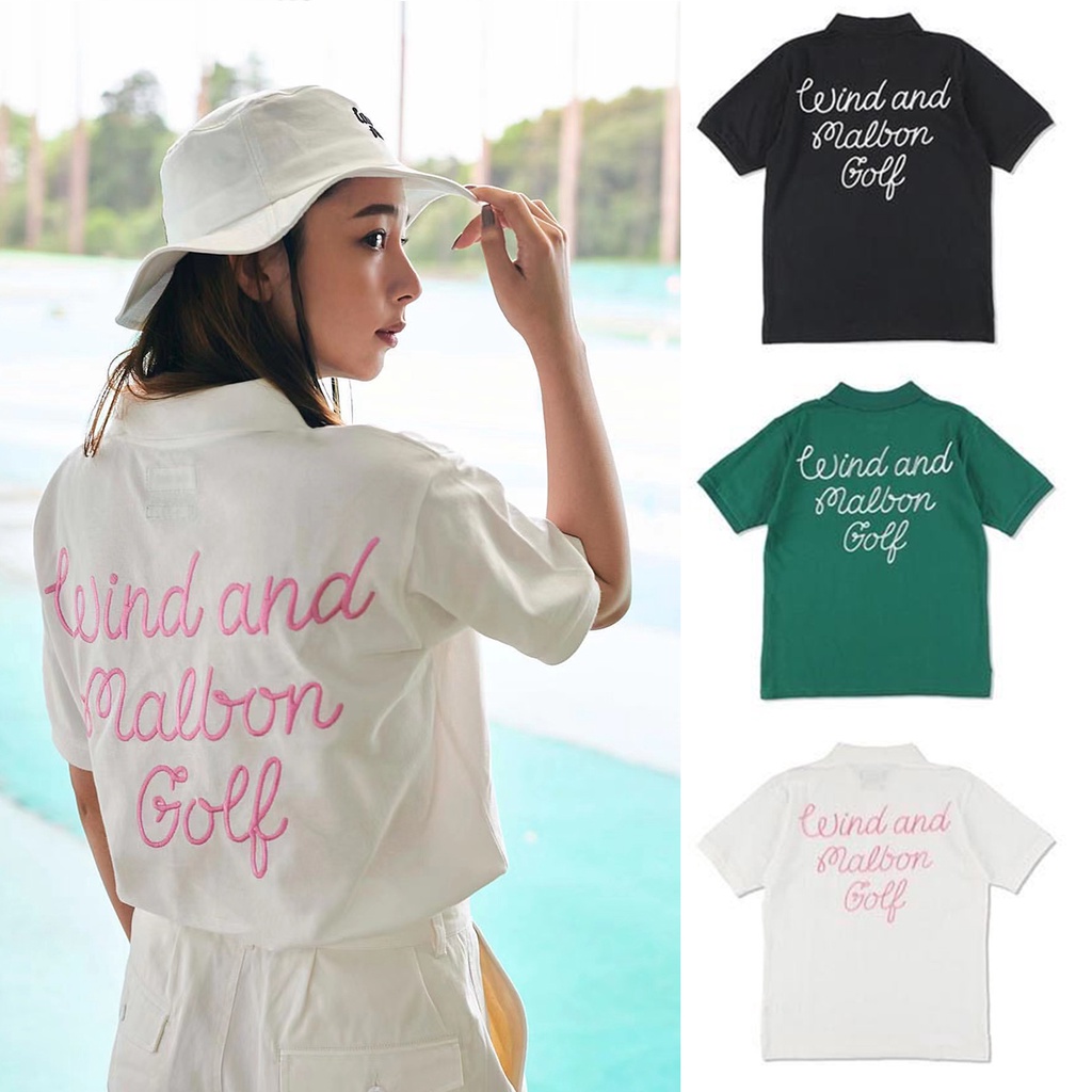 เสื้อยืดโปโล คอปก แขนสั้น พิมพ์ลายตัวอักษร ทรงหลวม แบบลําลอง