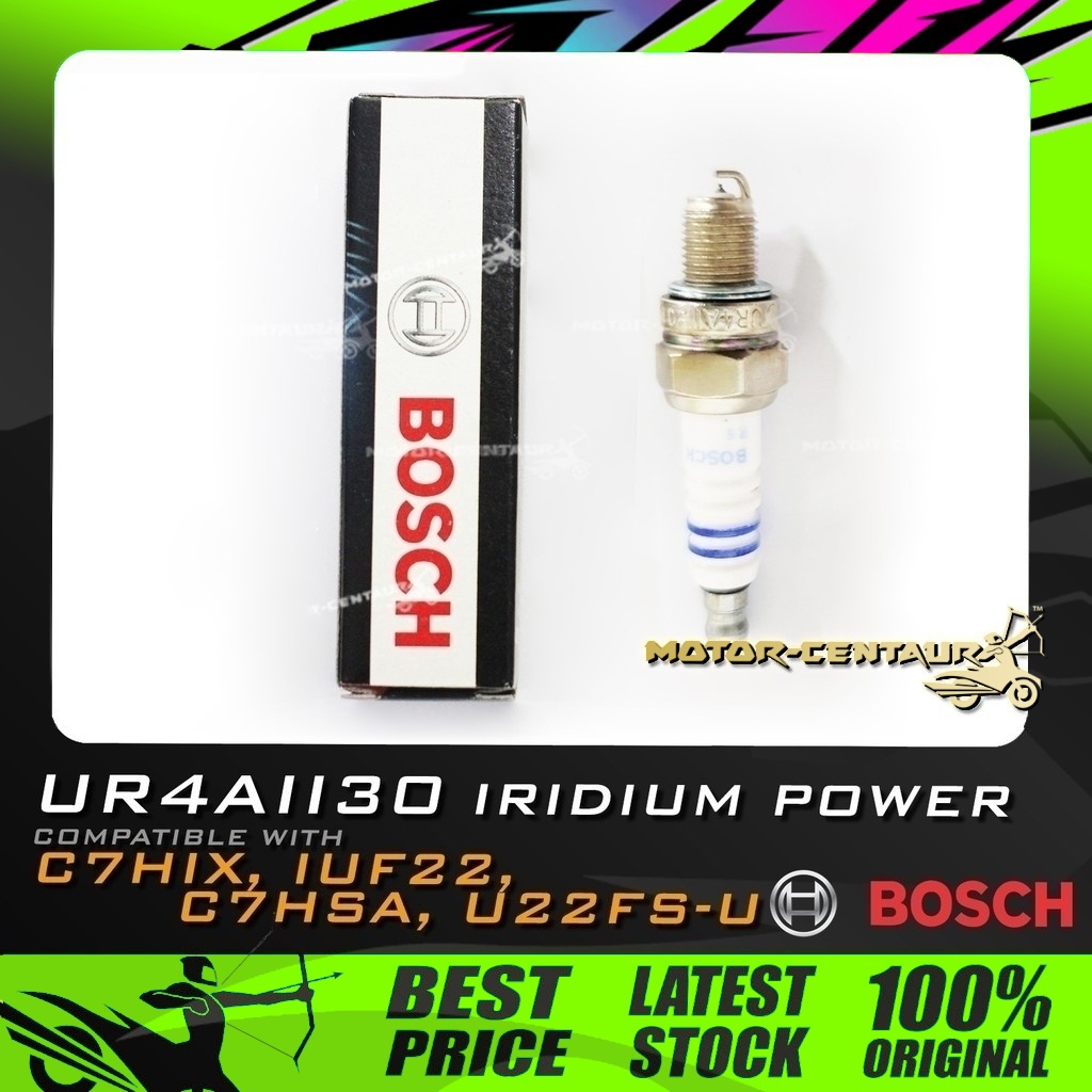 Palam PENCUCUH BOSCH DOUBLE IRIDIUM LASER WELDED SPARK PLUG UR4AII30 (C7HSA, C7HIX, U20FS-U, IUF22, 