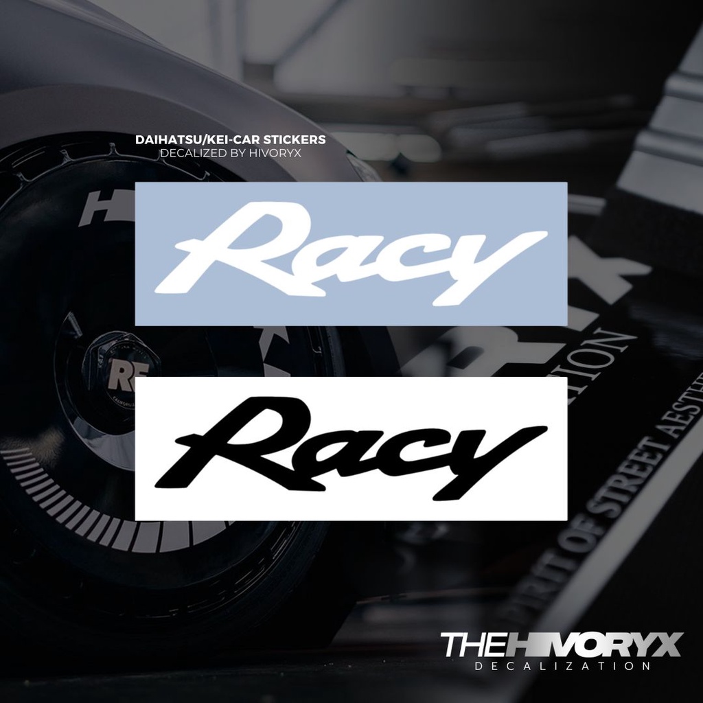 RACYDAIHATSU/TOYOTA/KEI CAR/KCAR CAR DECAL AUTOMOTIVE DIE-CUT สติ๊กเกอร์ไวนิล – HIVORYX