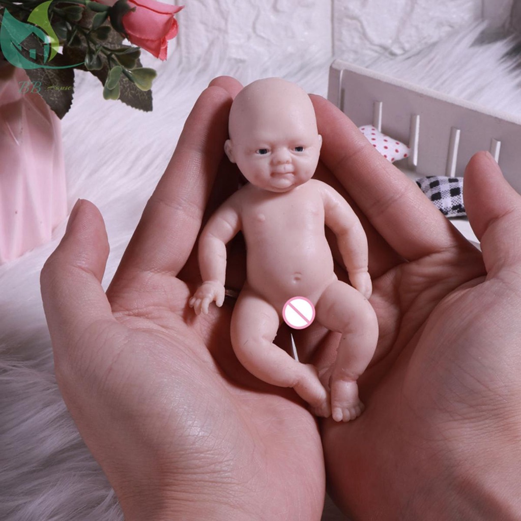 ตุ๊กตาเด็กแรกเกิด ซิลิโคน ขนาดเล็ก 4.33 นิ้ว สําหรับเด็ก SHOPQJC5115