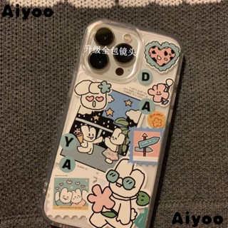 ✅Aixw เคสโทรศัพท์มือถือใส แบบนิ่ม ลายกระต่าย สําหรับ Apple iPhone 14 13promax 12 11 xr x 8pins