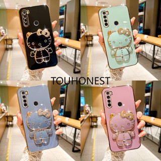 เคส Xiaomi Redmi Note 8 เคส Redmi 8 เคส Redmi Note 10 Casing Redmi 10 Case Redmi 9 Case Redmi Note 9 Pro Note 9S Case Redmi 9A Case Redmi 9i Csae Cute Anime Cartoon Vanity Mirror Hello Kitty Holder Phone Cover Case With Metal Sheet TK โทรศัพท์มือถือ