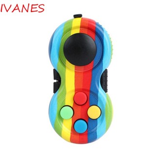 IVANES Classic Stress Relief Anxiety Game Focus Fidget Toy ADHD Anti Stress Games Rainbow Finger Toy Kids for Adults Fidget Pad Controller