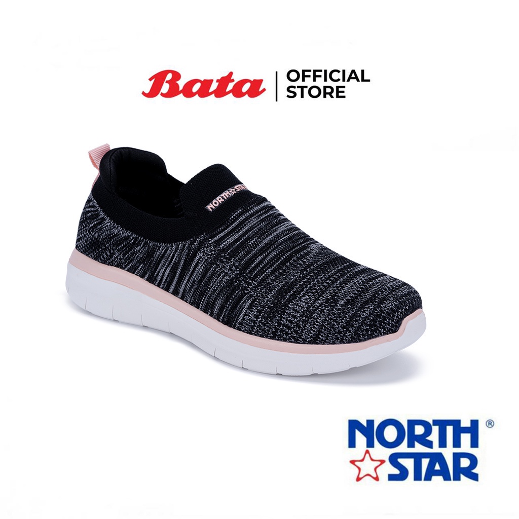 💐CC Bata บาจา ยี่ห้อ North Star รองเท้าสนีกเกอร์ รองเท้าผ้าใบแบบสวม รองเท้าคัทชู สำหรับผู้หญิง รุ่น Adalia สี