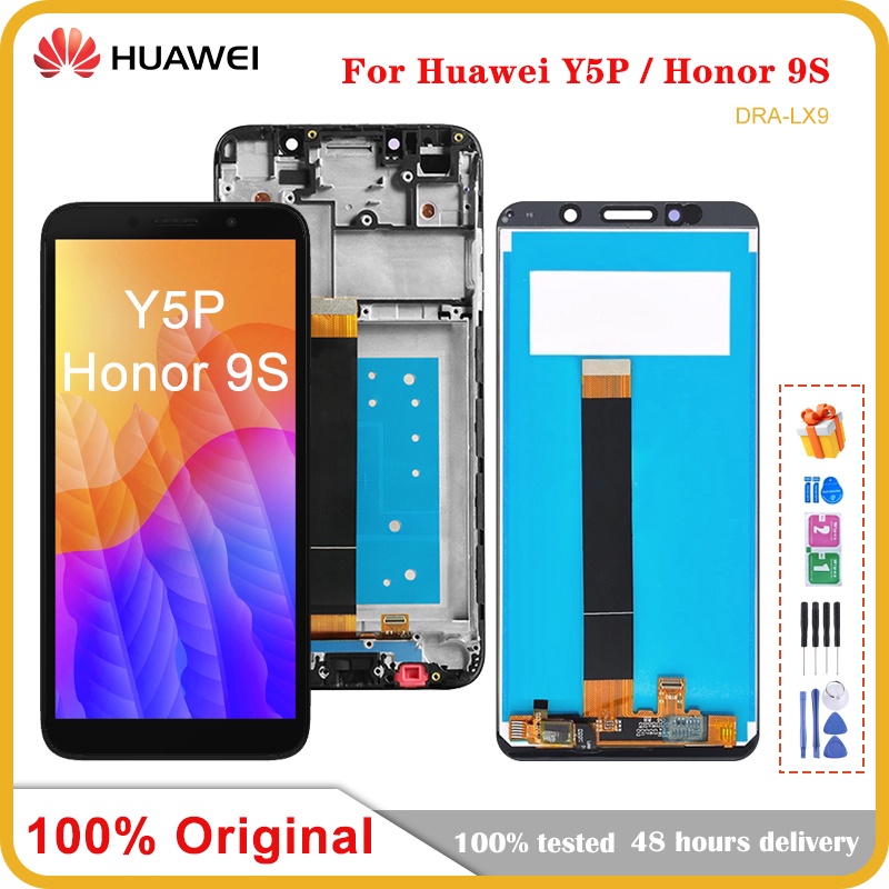 5.45 จอแสดงผลสําหรับ Huawei Y5p DRA-LX9 จอแสดงผล Lcd Touch Screen Digitizer กรอบสําหรับ Honor 9S DUA