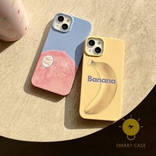 For เคสไอโฟน 14 Pro Max [Fresh Fruit Banana Peach] เคส Phone Case For iPhone 14 Pro Max Plus 13 12 Mini 11 For เคสไอโฟน11 Ins Korean Style Retro Classic Couple Shockproof Protective TPU Cover Shell