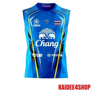 เสื้อกีฬาแขนกุด เสื้อกีฬา เสื้อบอล CC 10 สกรีนช้าง ไซส์พิเศษ