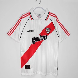 เสื้อกีฬาแขนสั้น ลายทีมชาติฟุตบอล River Plate Home Retro 1995 96 แห้งเร็ว ไซซ์ S-XXL สําหรับผู้ชาย