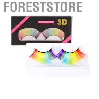 Foreststore Rainbow False Eyelashes Exaggerated Extension Party Stage Cosplay Accessory