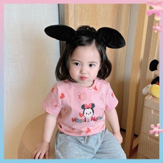 2023 new short-sleeved T-shirt for boys and girls baby polka dot top childrens base shirt