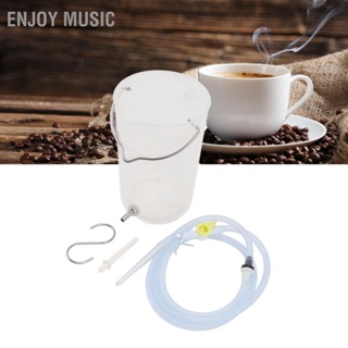 Enjoy Music กาแฟ Enema Bucket 2L พลาสติกแบบพกพาในครัวเรือนปรับ Flow ชุดสำหรับบรรเทาอาการท้องผูก