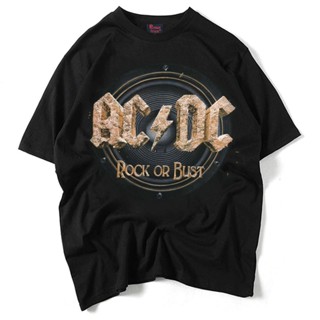 [S-5XL] เสื้อยืด ลายวงร็อค AC DC สําหรับผู้ชาย