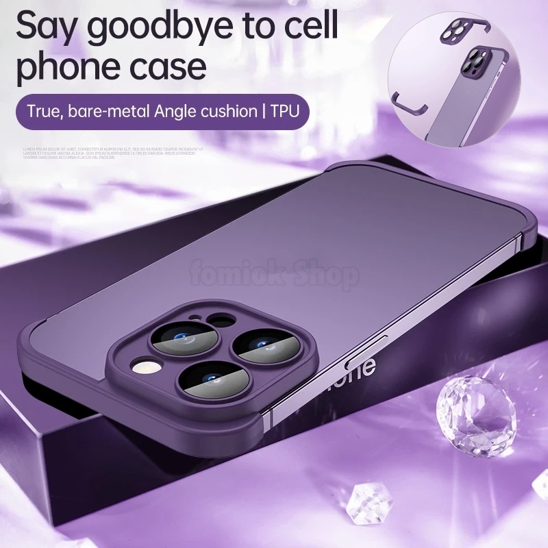 [JLK] สติกเกอร์ซิลิโคน ขอบโทรศัพท์ กันกระแทก ป้องกันกล้อง สําหรับ Phone Edge Frame Bumper Silicone Sticker For iPhone 12 13 15 Pro Max 14 Plus Shockproof Tempered Glass Camera Protection Cover Case