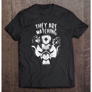 เสื้อเชิ้ตแขนสั้น เสื้อยืดแขนสั้น ราคาส่ง คอกลม น่ารักสาวอวบRick And Morty The Squirrels Are Watching Anime Shirt Men Sh