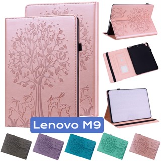 เคสหนัง ฝาพับแม่เหล็ก พร้อมช่องใส่บัตร 9 นิ้ว สําหรับ Lenovo Tab M9 TB310XU TB310FU