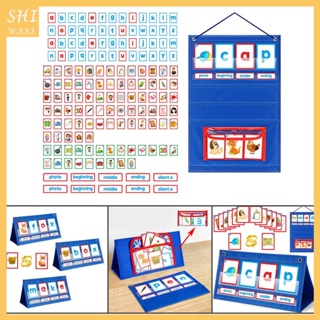 [Shiwaki] Double Sided Tabletop Pocket Chart Portable Foldable for Kindergarten Home