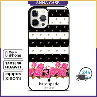 SAMSUNG เคสโทรศัพท์มือถือ ลายดอกไม้ KateSpade สําหรับ iPhone 22 14 Pro Max 13 Pro Max 12 Pro Max Note10 Plus S22 Ultra