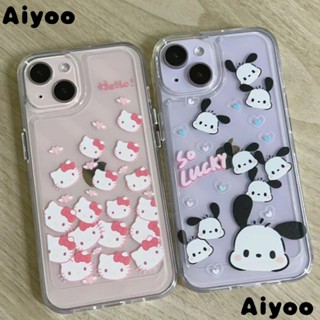 ✅เคสโทรศัพท์มือถือใส แบบนิ่ม ลายการ์ตูนลูกสุนัข กันกระแทก สําหรับ Apple iPhone 14pro xr 13 12 xs 7p 11 8pins 9ZHU