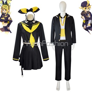 [พร้อมส่ง] Vocaloid เครื่องแบบคอสเพลย์ อนิเมะ Crypton Future Media Kagamine cos Kagamine Rin Kagamine Len สําหรับผู้หญิง