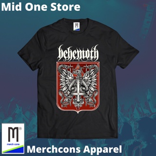 oversize T-shirt Mod215/kaos BAND ป้ายแท็ก BEHEMOTH MERCHCONS SIZE Outside/KAOS Music DISTRO S-5XL