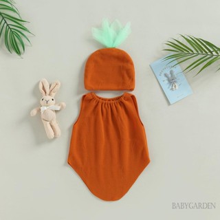 Babygarden-6m-3y ชุดรอมเปอร์ แขนกุด คอกลม สีพื้น พร้อมหมวก สําหรับเด็กทารก