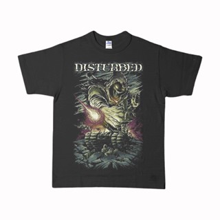 [S-5XL]เสื้อยืด พิมพ์ลายเพลง DISTURBED BAND METAL สําหรับผู้ชาย