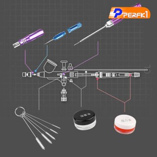 [Perfk1] Airbrush Cleaner Kits Air Brush Spray Accessories Brush Cleaner for Cleaning