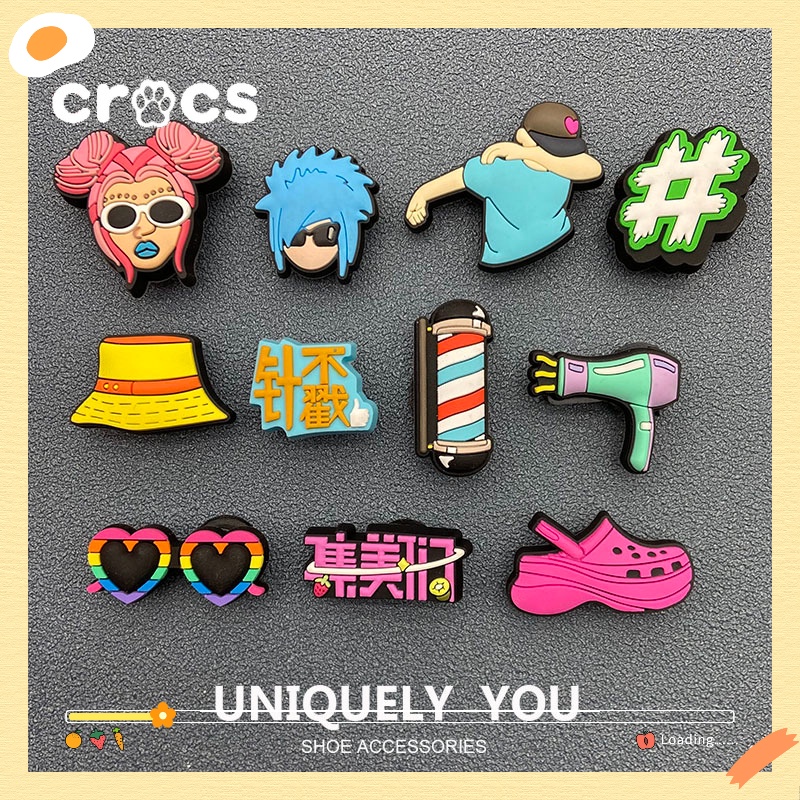 Crocs jibbitz จี้รูปดอกไม้ เครื่องประดับแฟชั่น สร้างสรรค์ DIY