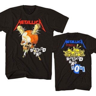 [S-5XL]เสื้อยืดท็อป เข้ารูป พิมพ์ลาย Metallica Damage Inc Tour Master Of Puppets Badhabitmerch แฟชั่นคลาสสิก สําหรับวัยร