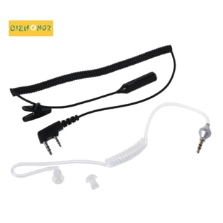 2-Pin PTT Mic Headset to 3.5mm Air Acoustic Tube Earpiece for  UV-5R 888s