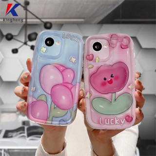 เคสโทรศัพท์มือถือ TPU นิ่ม กันกระแทก ป้องกันเลนส์ ลายดอกทิวลิป สําหรับ Realme C35 C33 C30 C30S C11 2021 C21Y C31 C15 C21 C25 C20 C3 C12 C2 C25S เคส