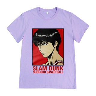 T-shirt manches courtes pour hommes et femmes, Streetwear japonais, vêtements pour adolescents, dessin animé Slam DUNK