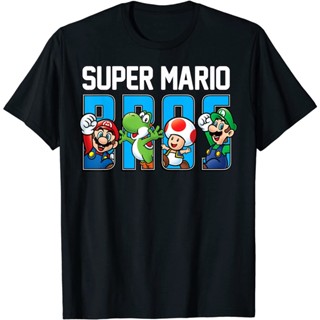 เสื้อยืดคอกลม แขนสั้น ผ้าฝ้าย 100% พิมพ์ลาย Super Mario Brothers Big Movie (Mario) สไตล์เจ้าหญิง สําหรับผู้ชาย และผู้หญิง