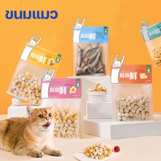 พร้อมส่ง ขนมแมว อกไก่ฟรีซดราย 100% เกรดอาหารคน ดีต่อสุขภาพ ขนมฟรีซดราย ไก่,ตับ,ไข่ Freeze