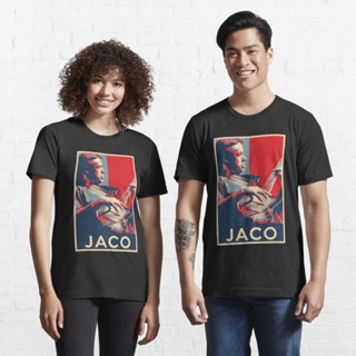 เสื้อยืดผ้าคอตตอน เสื้อยืดผ้าหนา เสื้อไม่ต้องรีด แขนสั้น คอกลม Jaco Pastorius Hope Poster - Sizes of Jazz Musician Hist