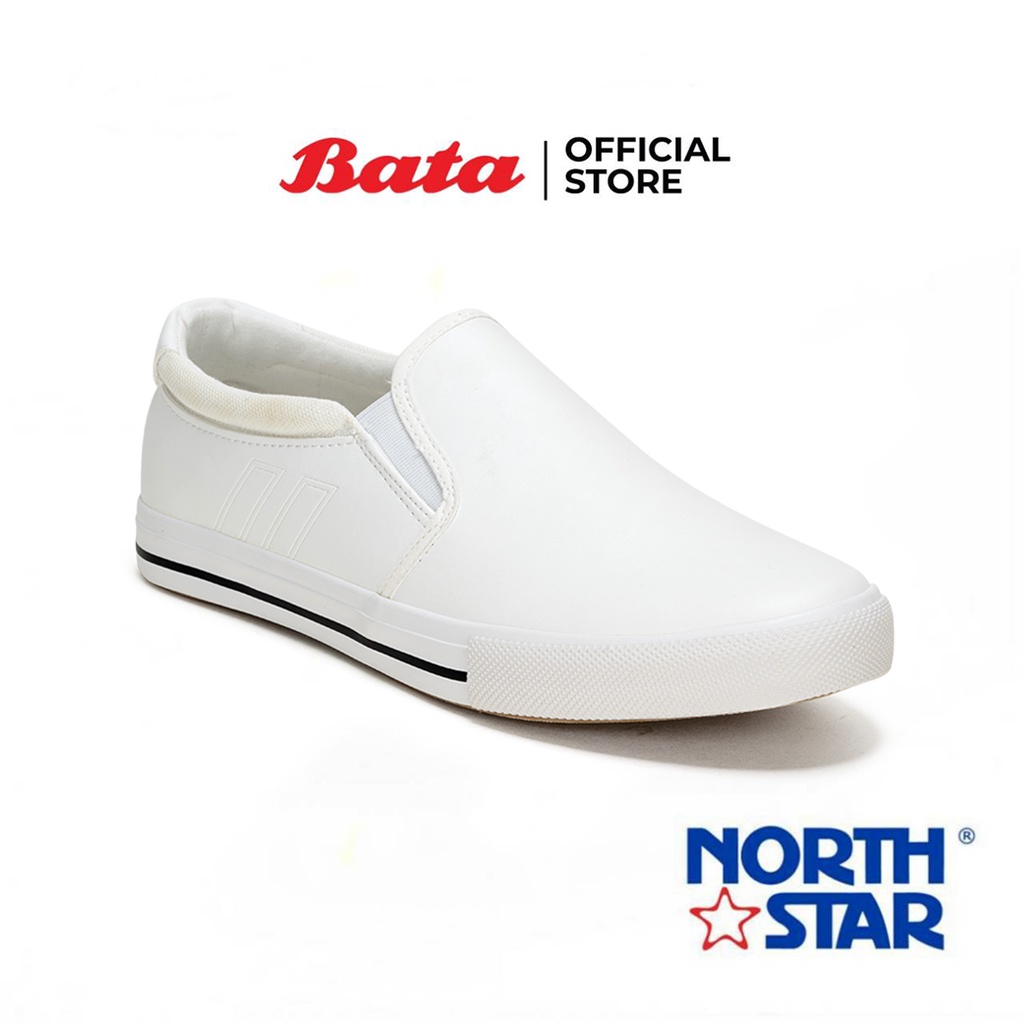 North Star by Bata บาจา รองเท้าผ้าใบ (สนีคเคอร์)แบบสวม สำหรับผู้ชาย รุ่น JERRY สีขาว รหัส 8511604