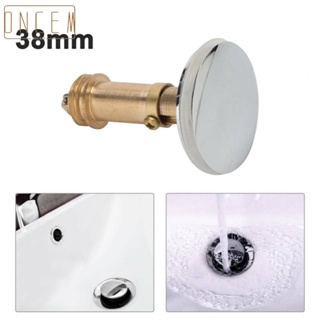 【ONCEMOREAGAIN】1PCS 38mmTap Up Basin Waste Chrome Sink Push Button Click Clack Plug+Spring Bolt