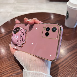 เคสโทรศัพท์มือถือ TPU นิ่ม ขอบตรง ลายแมวน่ารัก 3D สําหรับ vivo y21 y21s y33s y21a y21t