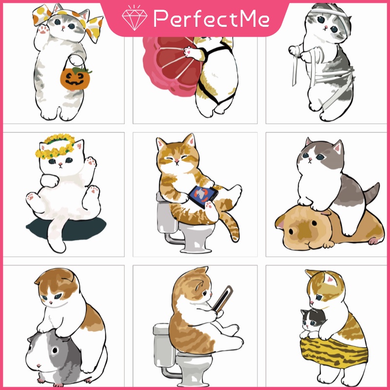 [perfectme] ชุดงานจิตรกรรมเม็ดบีด ทรงเพชร 5D รูปการ์ตูนแมว ขนาด 30x30 ซม. สําหรับแขวนตกแต่งผนังบ้าน Diy 动物 5242