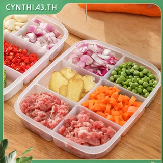 6กริด Airtight Seal ผักผลไม้เนื้อสัตว์อาหารตู้เย็นตู้เย็นกล่องเก็บ Organizer Fresh-Keeping กล่อง Cynthia