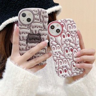 Couple Casing Redmi 9T Note 7 6 5 Pro 4 4X Plus S2 Meet you in the crowd Soft Phone Case Cute Visual 3D Cat Rabbit Fine Hole Cartoon Wavy Edge Back Cover STB 31