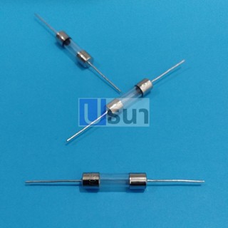 ฟิวส์ 2 ขา บัดกรี หางหนู  หลอดแก้ว 5x20mm 250V F0.5A ถึง F20A #PG5x20F (1 ตัว)